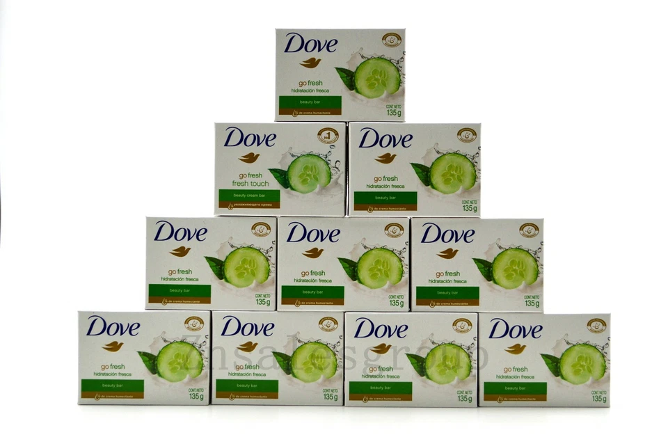 Dove Go Fresh Moisturizing Beauty Cream Bar Soap Cucumber Green Tea 4oz