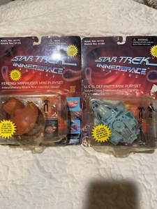 Star Trek Lot Innerspace U.S.S. Defiant Starship and marauder mini Playmate 1996 - Bild 1 von 7