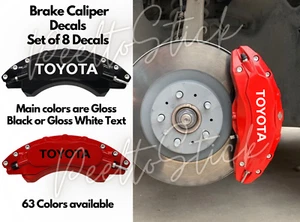 8x Toyota Brake Caliper Decals Vinyl | Toyota TRD Corolla RAV4 Matrix 4Runner - Picture 1 of 3