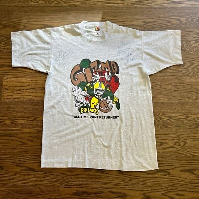 Vintage 90s Edmonton Eskimos GIZMO WILLIAMS autograph CFL Football Shirt Sz L - Image 1 of 4