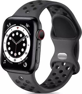 Compatible with Apple Watch Band 44Mm 45Mm 46Mm 42Mm 49Mm Men Women,Soft Silicon - Picture 1 of 12