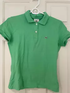 LACOSTE WOMEN'S POLO MINT GREEN SIZE EU 40 FREE Shipping USA - Picture 1 of 2