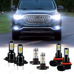 Para GMC Acadia 2007 2008 2009 - 2011 2012 6X Faro LED + Bombillas Antiniebla H&L - Imagen 1 de 8