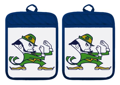 LIBERTY FLAGS AND GIFTS Notre Dame Irish Pot Holders Oven Mitts Hot Pad Linen Towel Kitchen DZ304DPH