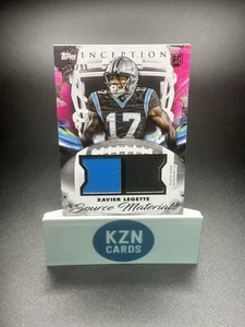 2024 Topps Inception Xavier Legette - Source Material Dual PLAYER WORN Patch /99 - Picture 1 of 2