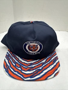 RARO cappello snapback promo Detroit Tigers Stadium Zubaz retrò anni 80 nuovo senza etichette - Foto 1 di 7