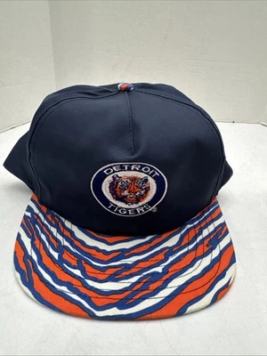 RARE NWOT Vintage Detroit Tigers Stadium Promo Snapback Hat Zubaz Retro 1980s - Image 1 of 4
