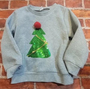 Shein Girls Sweatshirt Sz 4 Christmas Tree - Picture 1 of 1