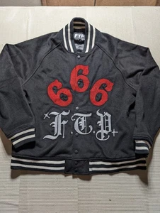 F#ck The Population FTP Designer 666 Gino Varsity Jacke schwarz Herren Größe Medium - Bild 1 von 8
