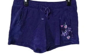 Girls Size 18 Justice Shorts. **PLAY CONDITION ** Discoloration Purple Sweat Sho - Picture 1 of 6