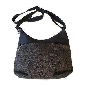 Bolso de Mano Hobo Grande Baggallini Securtex Bandolera Antirrobo Gris y Negro - Imagen 1 de 16