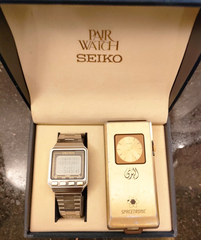 RARO RELOJ ISLÁMICO DIGITAL SEIKO SPACETRONIC 1984 plateado W030-0010 Foto 1 de 4