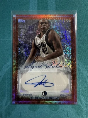 2025-26 Topps 系列 Jerry Stackhouse #BSI-JS 橙色 签名和密封 签名 /25 — 第 1/2 张图片