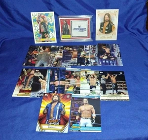 (17) WWE TOPPS AJ STYLES CARD LOT INSERTS PATCH /299 TNA  - Bild 1 von 3