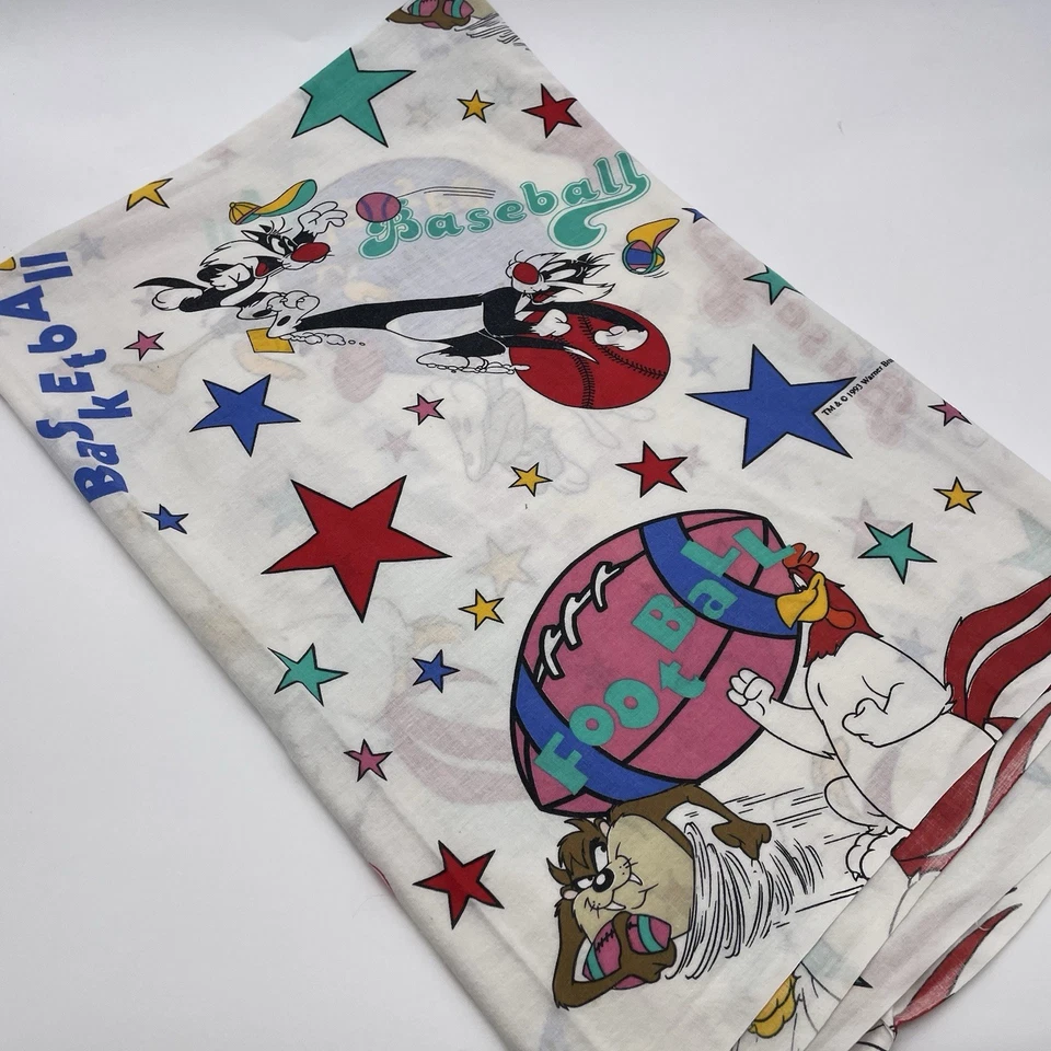 De Colección Bugs Bunny Looney Tunes Warner Bros. 1993 TELA DEPORTIVA Cortina 44 "X 56" Foto 1 de 4