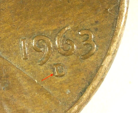 1963 D OVER D Lincoln cent RPM001 * FREE SHIPPING* Cover
