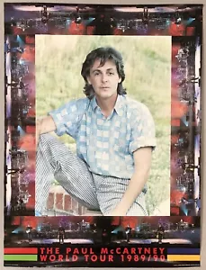 Vintage PAUL McCARTNEY World Tour 1989/1990 Promo 36 x 27 Tour POSTER Beatles A - Picture 1 of 10