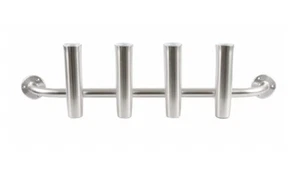 4 Canne - Support Canne à Pêche Support Console Imposte - Aluminium Poli 10" - Photo 1 sur 4