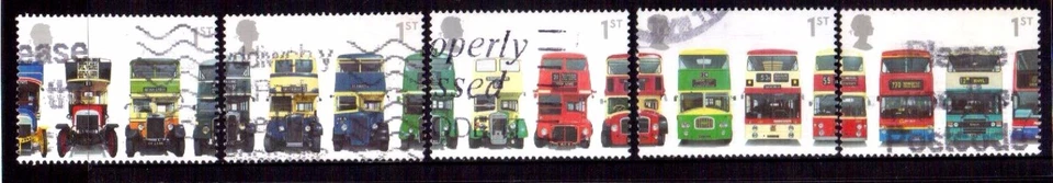 GREAT BRITAIN 2001 Buses set used - Image 1 of 1