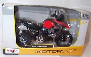 Suzuki V Storm Black & Red Motorcycle 1:12 scale New in Box Maisto 19130 - Picture 1 of 1
