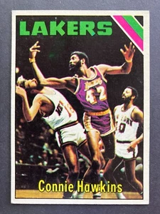 1975-76 Topps #195 Connie Hawkins (Los Angeles Lakers)    HOF! - Picture 1 of 2