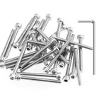 50 Pieces M3 x 30mm, Thread Pitch 0.5mm, 304 Stainless Steel (18-8) Hex Socke...