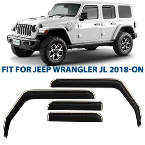 Protectores de lluvia viseras de ventilación pantalla para Jeep Wrangler JL 2018-2025 IRROMPIBLE - Imagen 1 de 8