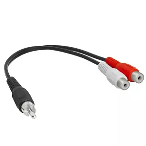 Audio Y Adapter 1 Cinch Stecker auf 2 Cinch Buchsen Verlängerung Splitter - Bild 1 von 3
