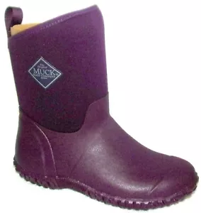 NIB MUCK BOOTS Purple Fold-Over Muckster II Mid-Rise Rain Boots Womens 5 M - Picture 1 of 3