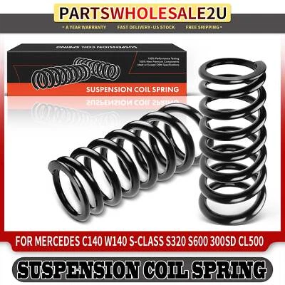 2x Muelles helicoidales traseros izquierdo y derecho para Mercedes C140 W140 CL500 300SD 500SEC S500 Foto 1 de 4