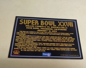 1995 Pacific Prisms Super Bowl Logos Super Bowl 27 Buffalo Bills Dallas Cowboys - Picture 1 of 2