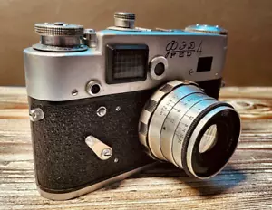 Filmkamera 35 mm FED 4 Objektiv M39 Industar-61 2,8/52 selten Vintage RANGEFI... - Bild 1 von 17