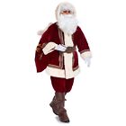 Men's Santa Claus Costume 10PCS. Christmas Velvet Hooded Adult Deluxe Santa Suit