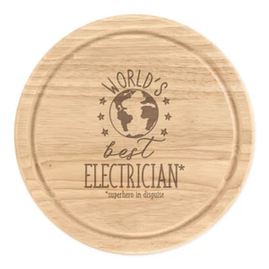 World's Best Elektriker Rund Zerkleinern Käsebrett Lustig Favorit - Bild 1 von 1