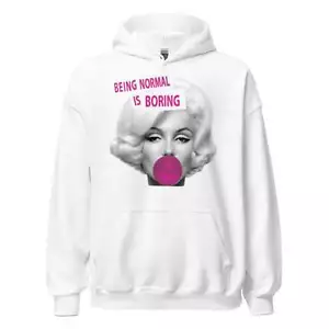 Pop Culture Hoodie Being Normal Is Boring Midweight Blended Cotton Unisex Pullov - Picture 1 of 10