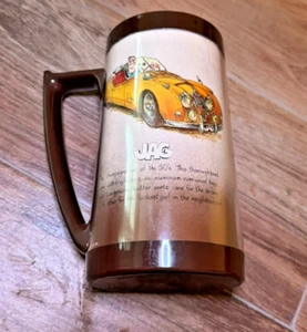 Taza térmica vintage 1978 para café té cerveza con coche Jaguar Jaguar - Imagen 1 de 10