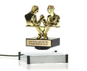 Magnetischer Schwebespiegel Schweben LED Plattform Schwebescheibe Desktop Display Neu - Bild 1 von 8