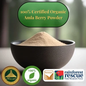 Organic Amla Berry Powder 200g Indian Gooseberry Vitamin C Superfood Skincare - Picture 1 of 11