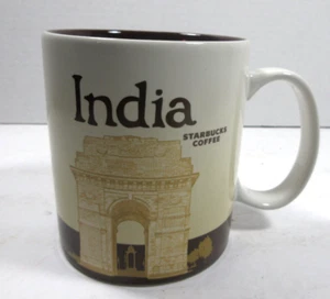 2013 taza de café de cerámica Starbucks Coffee India jugador de cricket 16 oz - Imagen 1 de 7