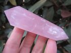 12 sided VOGEL Style Rose QUARTZ CRYSTAL DT Wand POINT Healing 84g