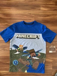 Minecraft Shirt for Boys Adventure Club Flying Scene Tee XLarge(14/16) Blue - Picture 1 of 7