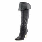 $299 Truth Or Dare By Madonna Gia Pointed Toe Knee High Boots Black Us 8 Eu39
