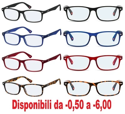 Occhiali da vista per miopia uomo e donna graduati riposo con lenti antiriflesso - Immagine 1 di 4