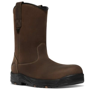 Danner 19491 Men's Caliper Wellington 10" Brown Aluminum Toe Work Boots Shoes - Picture 1 of 5