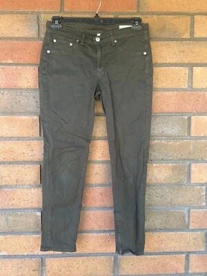 Rag & Bone Jeans For Intermix Capri Zipper Hem Slim Skinny | Olive | Size 30 - Image 1 of 4
