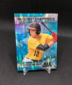 2023 UD Goodwin Champions Jackson Holliday ALL WORLD AQUA SSP Rookie Card #AW-11 - Picture 1 of 18