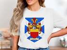 Clan écossais Carron Armoiries T-Shirt, St Andrews drapeau bouclier fond