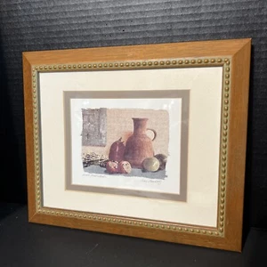 Judy Mandolf Mixed Vegetables Double matted and framed print 10x12 - Picture 1 of 8