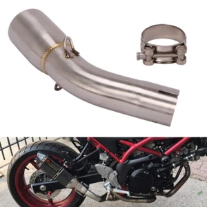 For Suzuki SV650 2016-2023 Mid Exhaust Pipe Slip On 51mm Muffler Escape Steel - Bild 1 von 8