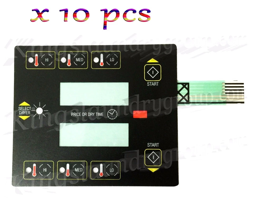 BLACK MEMBRANE TOUCH PAD KEYPAD FOR GIRBAU DEXTER DRYER - 9801-073-002